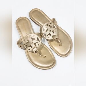 Franco Fortini Gold Leather Women's Sandals~Size 7
